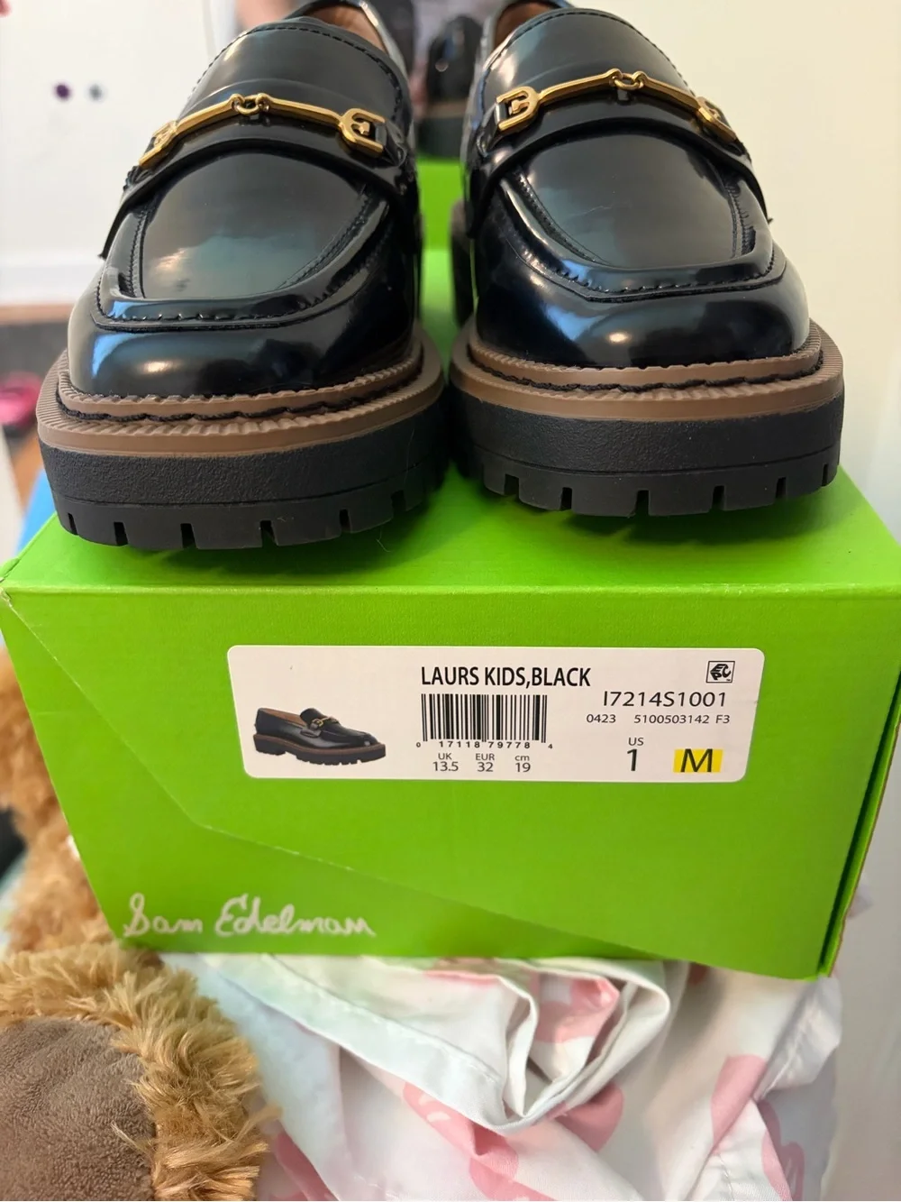 Kids Black Lug-Sole Boots
